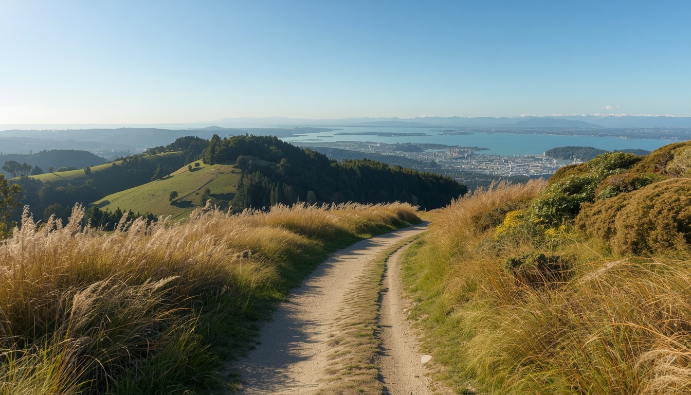 Scenic walking path vista near Hamilton New Zealand by Teachmovingol